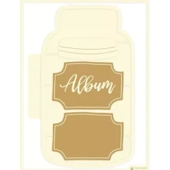 Die-Cuts Light Chipboard Album Base Jar P13 15x20cm