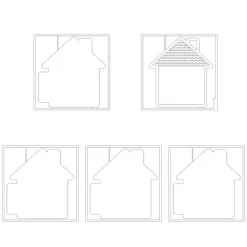 Die-Cuts Light Chipboard Album Base Home P13 15x15cm