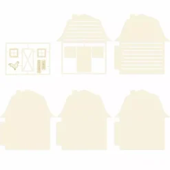 Die-Cuts Light Chipboard Album Base Farmhouse Farm Sweet Farm P13