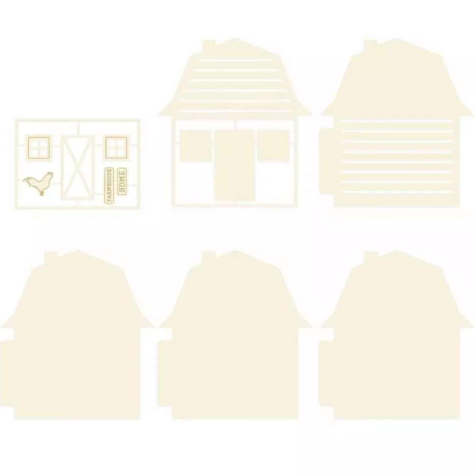 Die-Cuts Light Chipboard Album Base Farmhouse Farm Sweet Farm P13