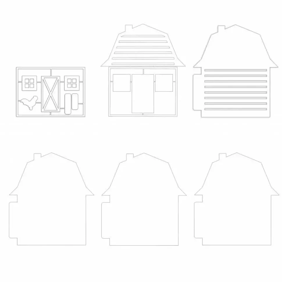 Die-Cuts Light Chipboard Album Base Farmhouse Farm Sweet Farm P13