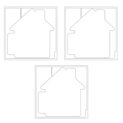 Die-Cuts Light Chipboard Album Base Home Refill P13 15x15cm