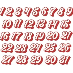 Die-Cuts Numbers Boho Christmas Simple Stories