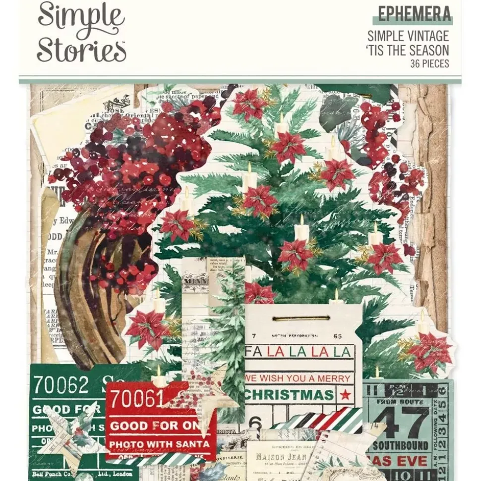 Die-Cuts Simple Vintage 'Tis The Season Simple Stories