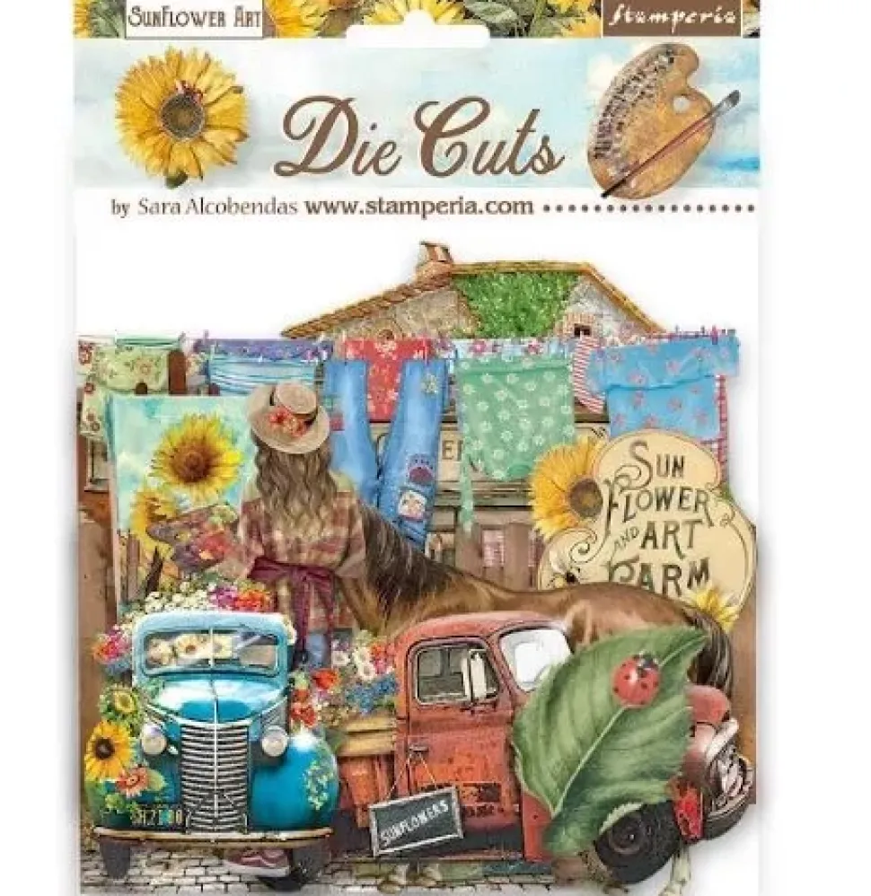 Die-cuts Sunflower Art Stamperia