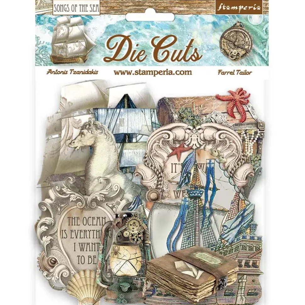 Die-cuts Tesoros Songs Of The Sea Stamperia