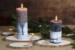 Discos de madera natural