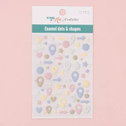 Enamel Dots and Shapes Vintage Pastel Craftelier