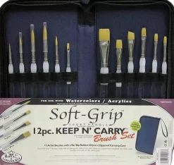 Estuche 12 Pinceles Soft Grip Royal & Langnickel