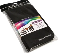 Estuche con cremallera y 10 pinceles Daler Rowney