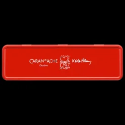 Estuche metálico con bolígrafo Negro Keith Haring Caran d'Ache