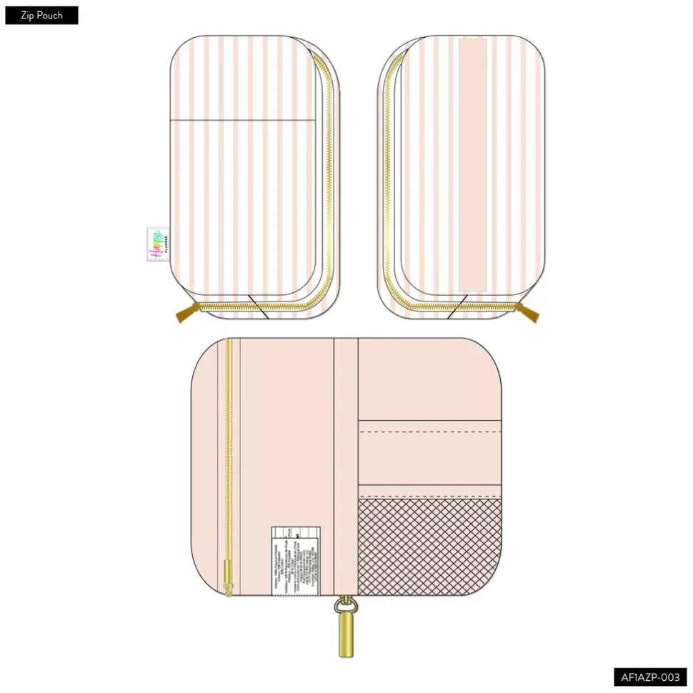Estuche Peachy Stripes Happy Planner