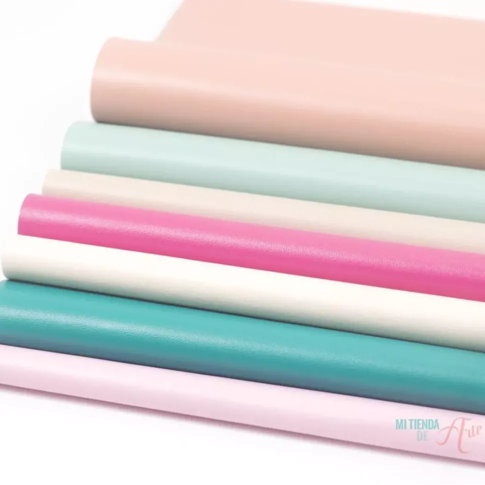 Falso cuero Turquesa 30x30cm