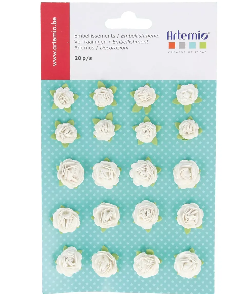 Flores de papel Blancas Artemio