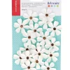 Flores de papel con abalorio blancas Lollipop Artemio