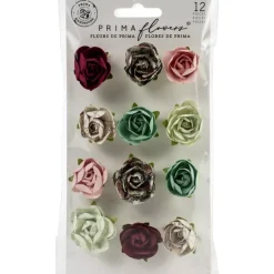 Flores de papel Peridot Pretty Mosaic Prima