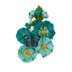 Flores de Papel Teal Beauty Majestic Prima