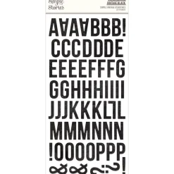 Foam stickers alfabeto Vintage Black SV Essentials Simple Stories