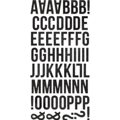 Foam stickers alfabeto Vintage Black SV Essentials Simple Stories