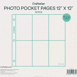 Fundas para Álbumes 6 Bolsillos Verticales Craftelier 12"x12"