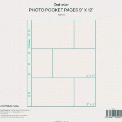 Fundas Para Álbumes 6 Bolsillos Craftelier 9"x12"