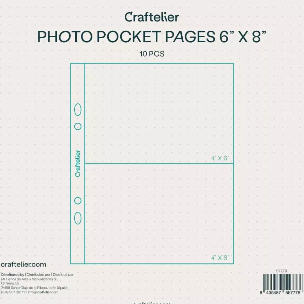 Fundas para Álbumes 2 Bolsillos Craftelier 6"x8"