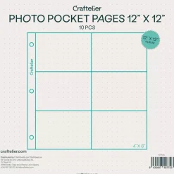 Fundas para Álbumes 6 Bolsillos Horizontales Craftelier 12"x12"