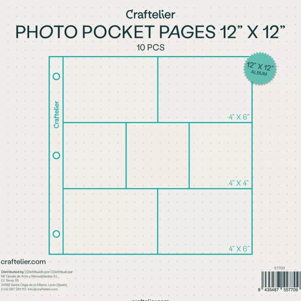Fundas para Álbumes 7 Bolsillos Craftelier 12"x12"