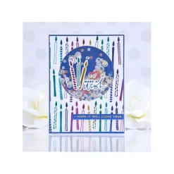 Glimmer Hot Foil Plates + troqueles Birthday candle background Spellbinders