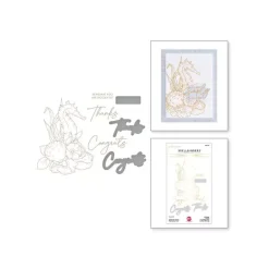 Glimmer Hot Foil Plates + troqueles Seahorse Floral Spellbinders