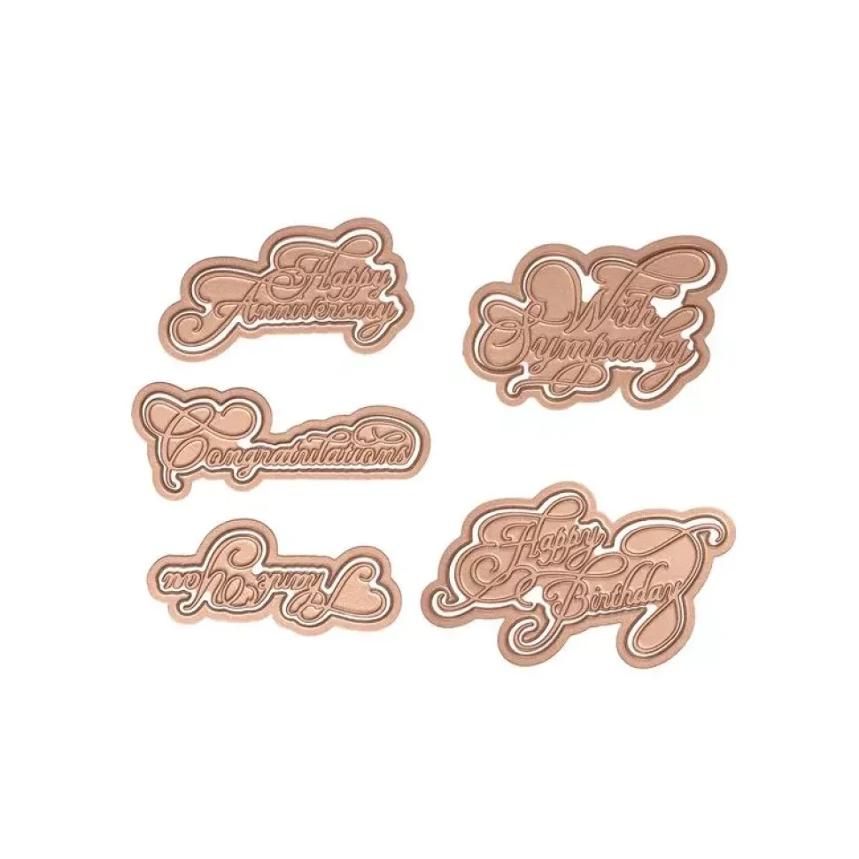 Glimmer Hot Foil Plates Classic Sentiments Elegant Occasion Spellbinders