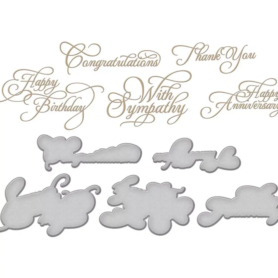 Glimmer Hot Foil Plates Classic Sentiments Elegant Occasion Spellbinders