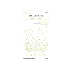 Glimmer Hot Foil Plates Confetti background The Slimline Spellbinders