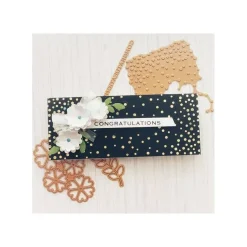 Glimmer Hot Foil Plates Confetti background The Slimline Spellbinders