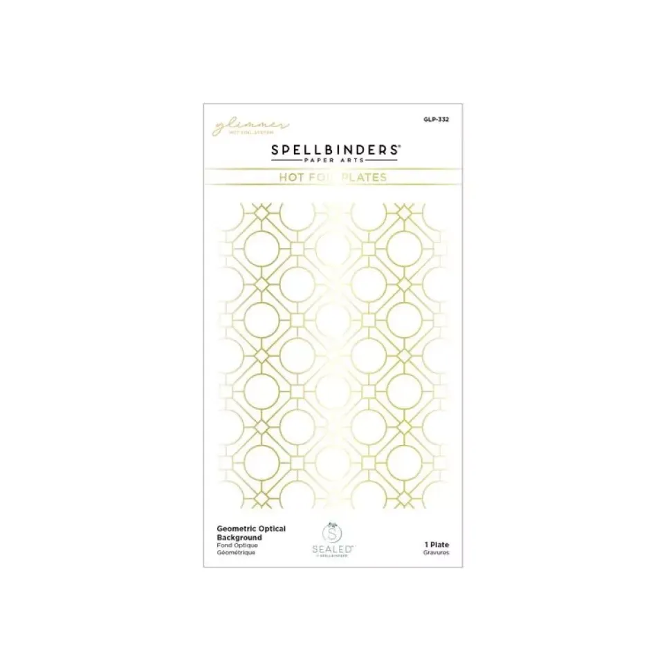 Glimmer Hot Foil Plates Geometric Optical Background The Sealed Spellbinders