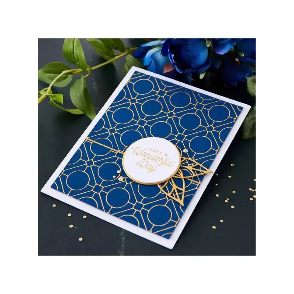 Glimmer Hot Foil Plates Geometric Optical Background The Sealed Spellbinders