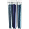 Glitter fino set de 3 colores: azul marino, turquesa y azul medio