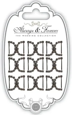Hebillas con semicierre de diamantes Always and Forever Craft Consortium