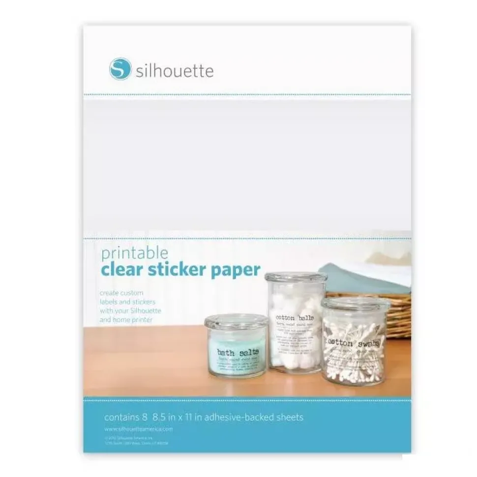 Hojas Adhesivas Imprimibles Transparentes Silhouette