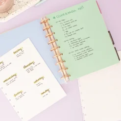 Hojas de Planner de Disco Colores Pastel Craftelier