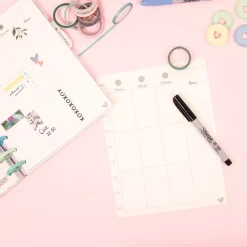 Hojas de Planner de Disco Semanales con los Días de la Semana Craftelier