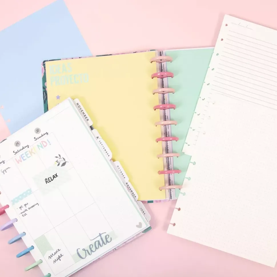 Hojas de Planner de Disco Semanales con los Días de la Semana Craftelier