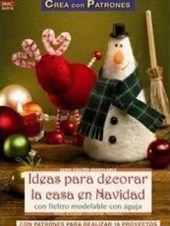 Ideas para decorar la casa en Navidad con fieltro modelable con aguja