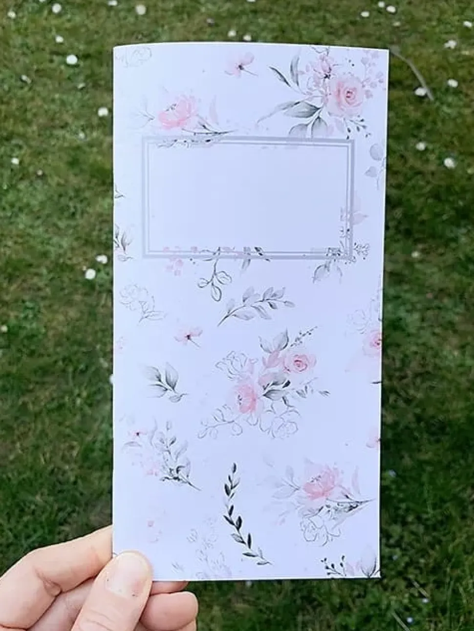 Journey Notebook White Flowers So Romantic Studio Forty 10x21cm