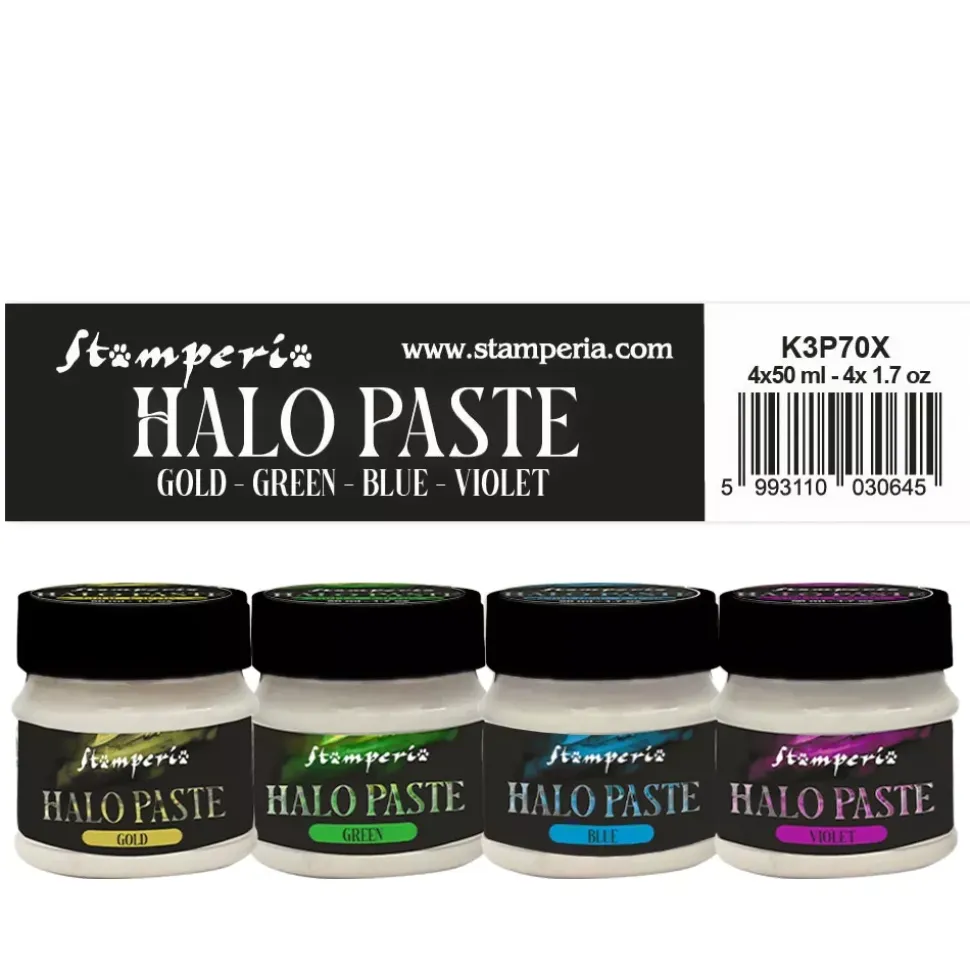 Kit 4 colores Halo Paste Stamperia