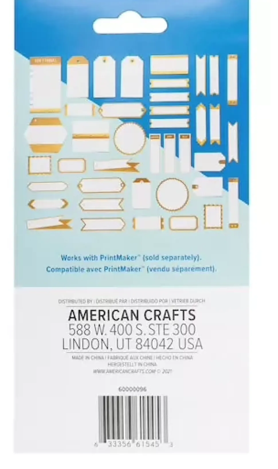 Kit 40 Etiquetas Foil Imprimibles PrintMaker We R Memory Keepers