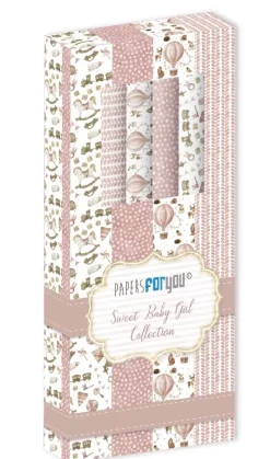 Kit 4 papeles leather Sweet Baby Girl PapersForYou 32,5x30cm