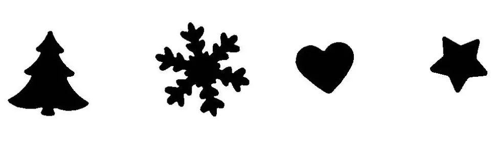 Kit 4 perforadoras Navidad