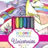 Kit 5 Rotuladores y Láminas Unicornios Arcoíris