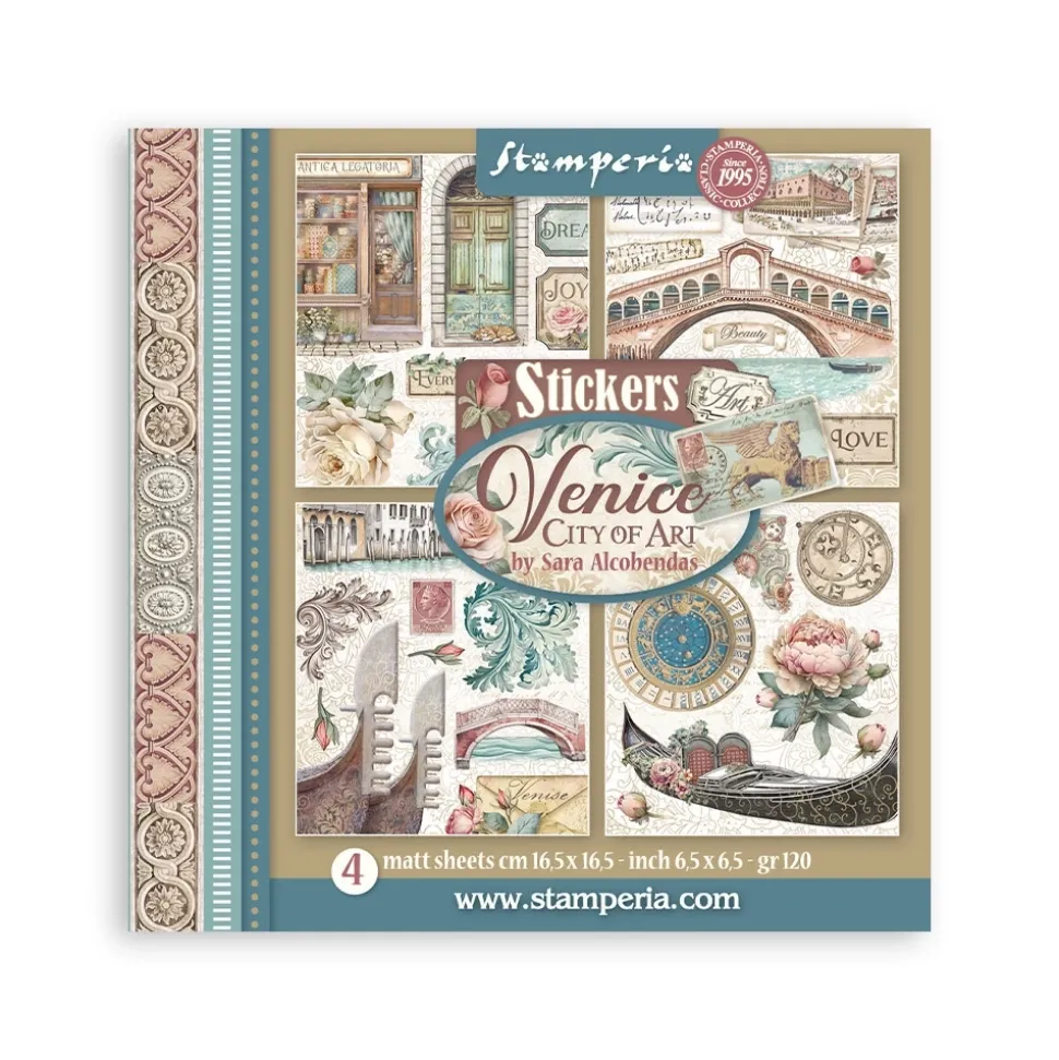 Kit de pegatinas Venice City Of Art Stamperia